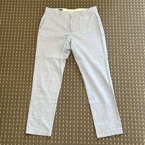 J. Crew Ludlow Blue Linen Blend Pants - W32xL30 Slim Fit